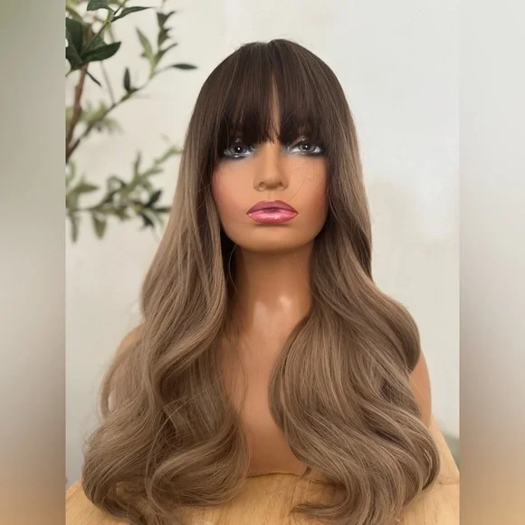 Balayage SoftMedium Blonde Wavy Wig for daily used - Classic Wig Cap NWT